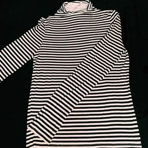 Black & White Striped Turtleneck